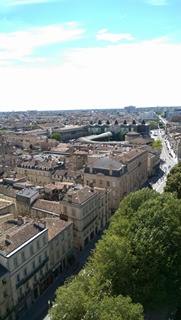 photo de la vue de Bordeaux depuis la tour Pey-Berland